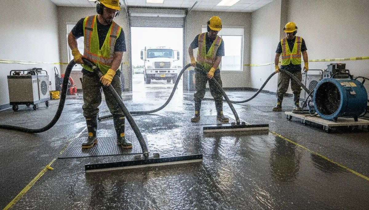 Emergency water removal for Riverside, CA home by water damage restoration team