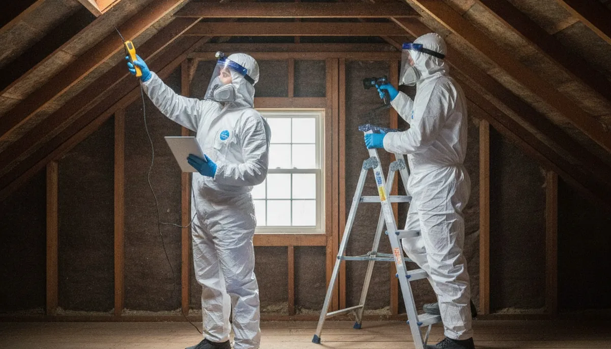 Mold inspection technician checking hidden moisture in Riverside, CA home