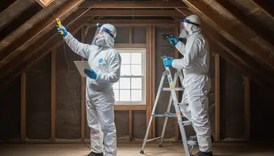 Mold inspection technician checking hidden moisture in Riverside, CA home