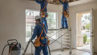 Water damage restoration team serving Riverside, CA with cleanup and drying equipment