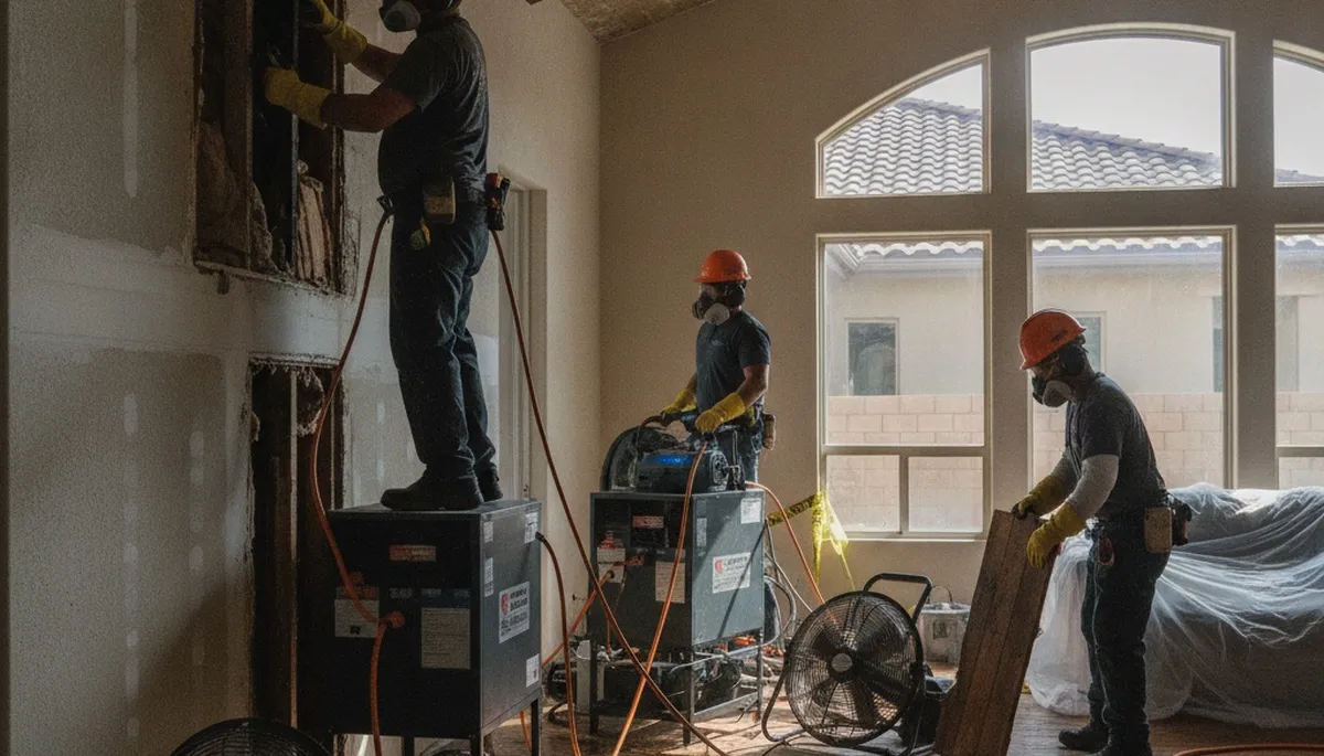 Water damage restoration team serving Riverside, CA with professional cleanup and drying services
