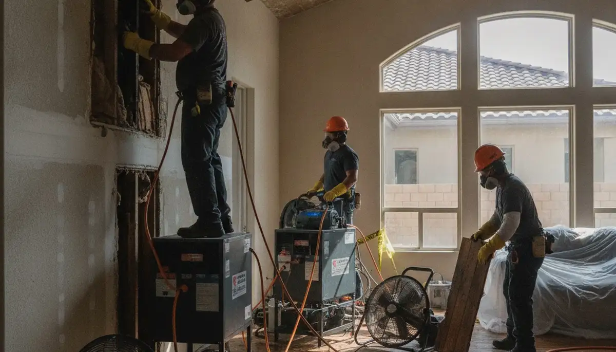 Water damage restoration team serving Riverside, CA with professional cleanup and drying services