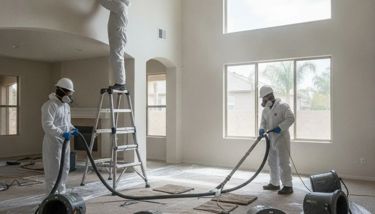 Riverside, CA water damage restoration team assessing flood cleanup and property drying