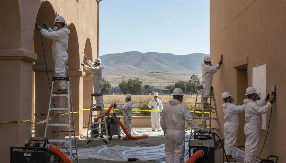 Water damage restoration team in Riverside, CA providing emergency cleanup and repair services