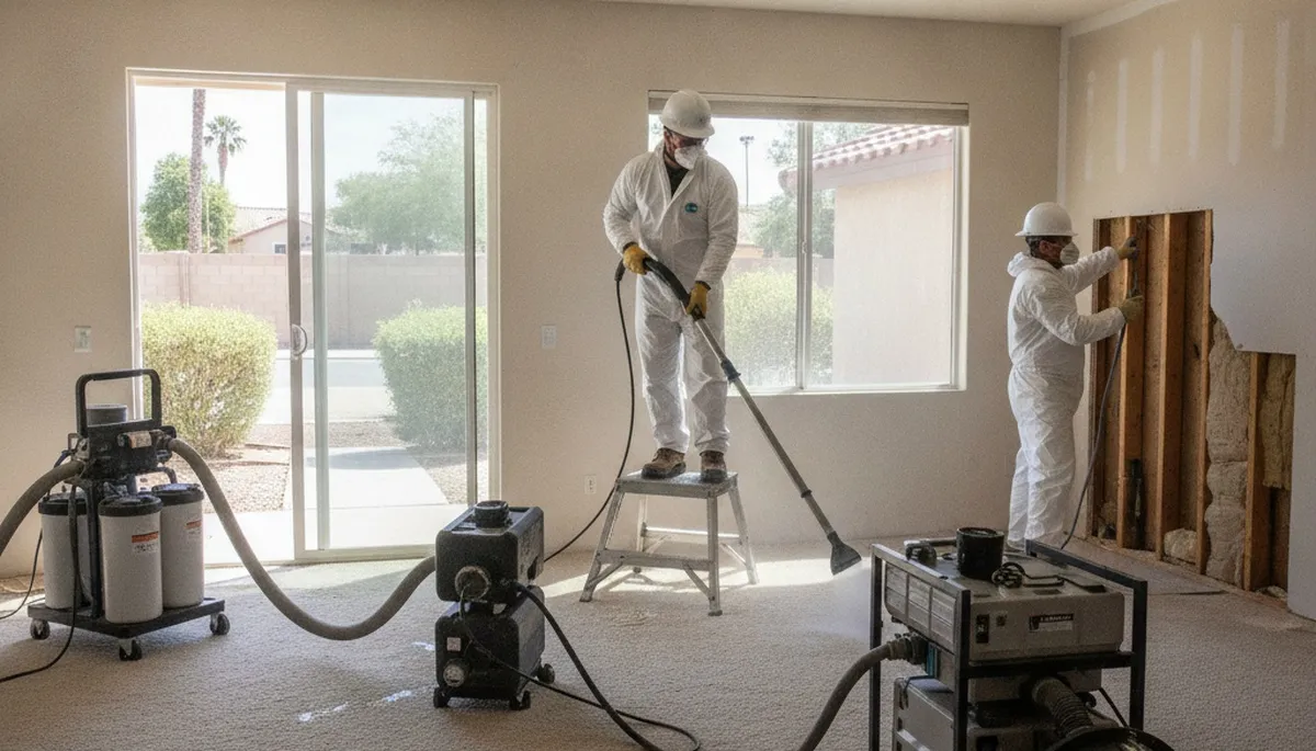 Water damage restoration team serving Riverside, CA with professional cleanup and drying equipment
