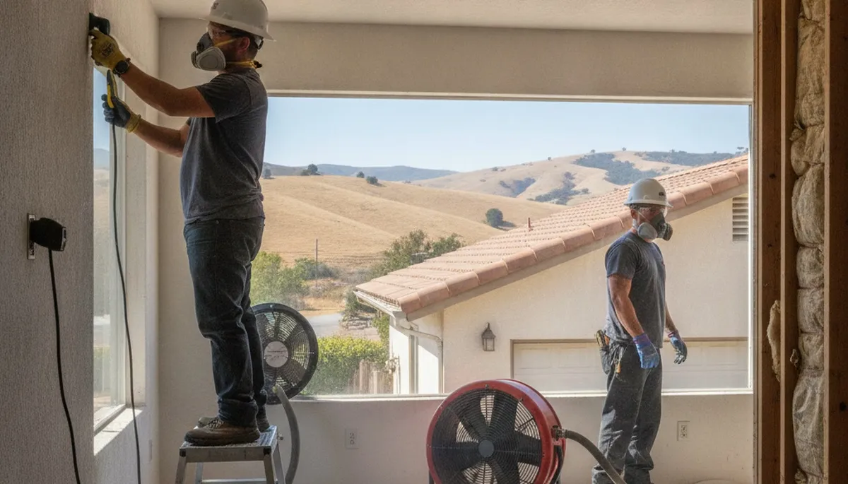 Water damage restoration team serving Riverside, CA with emergency cleanup and drying services